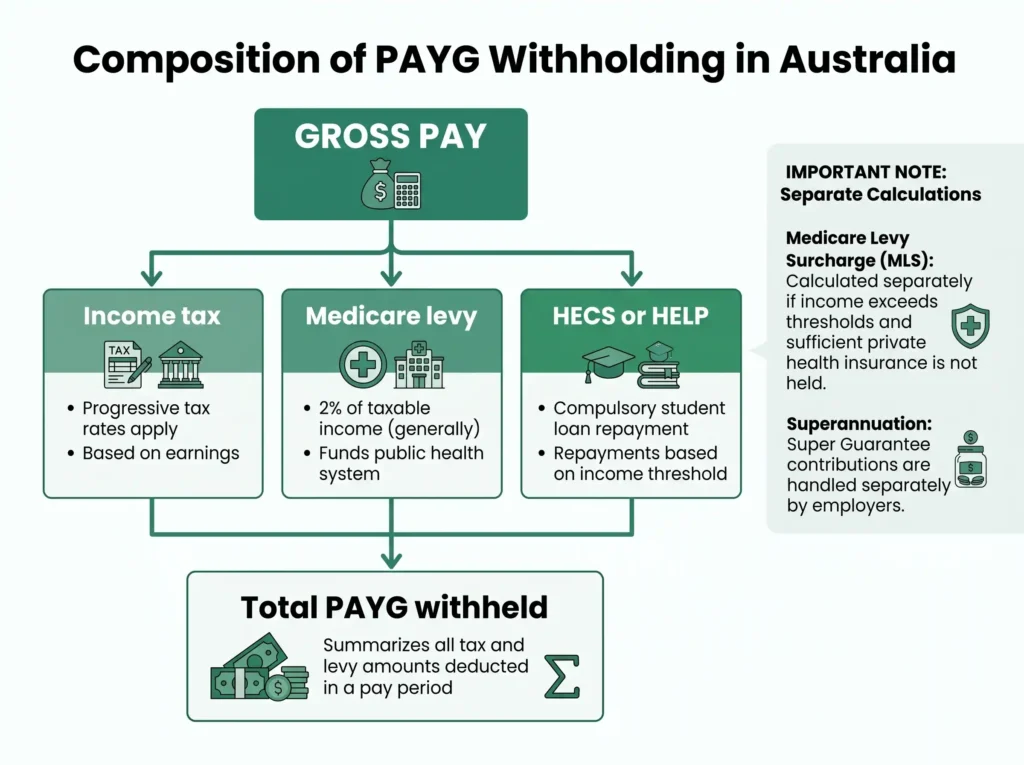 Paygf PAYG Calculator Australia | Tax Withheld Per Pay 2026-27